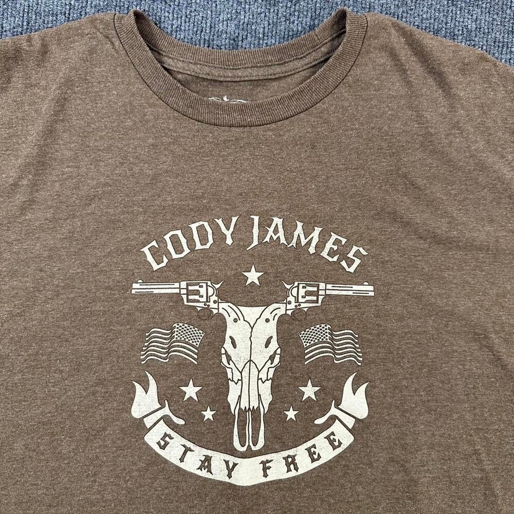 Cody James Men’s Stay Free Long Sleeve Graphic T-Shirt Western Cowboy USA XXL